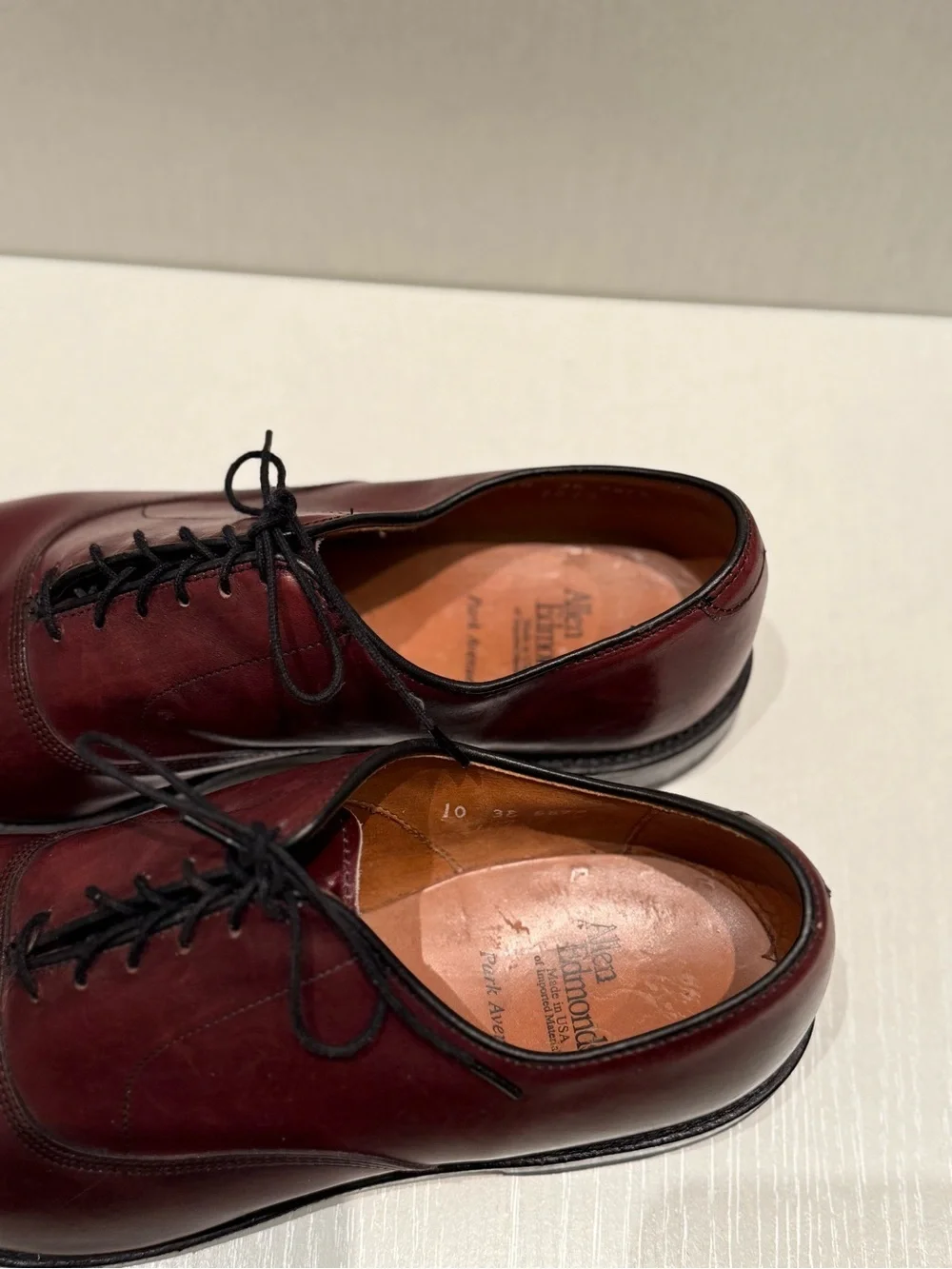 Allen Edmonds Oxford Dress Shoes -Size 10 3E (Wide) Burgundy/Oxblood Men’s